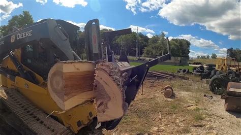 skid steer wood processor youtube|skid steer mounted wood processor.